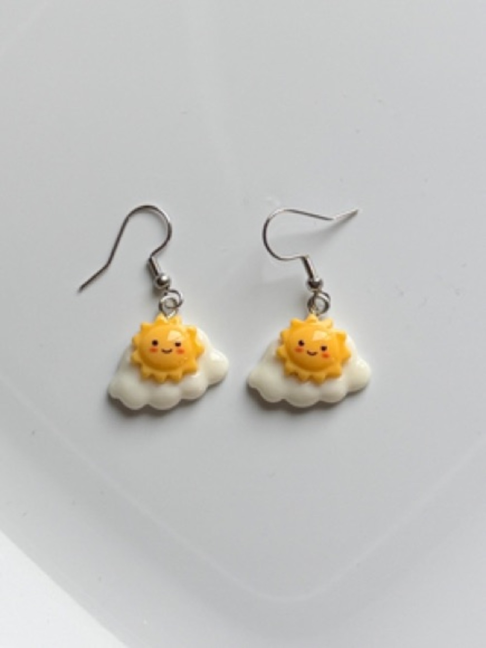 Cute Sunny Cloud Earrings • Kawaii Fun Jewelry